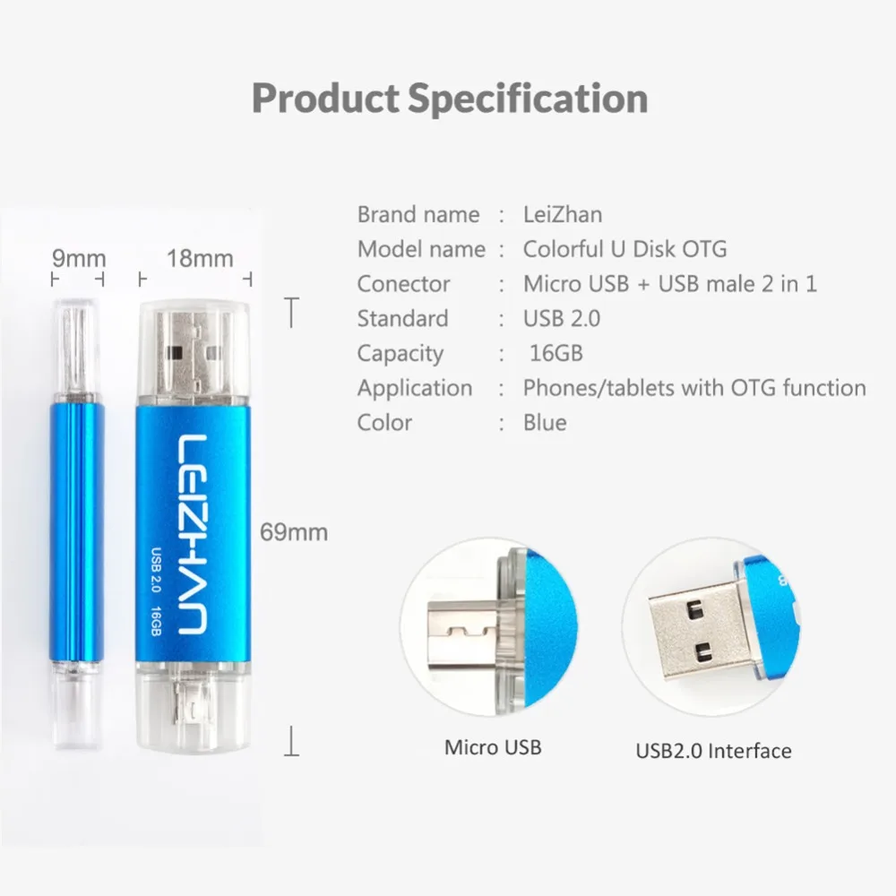 Мобильный телефон OTG флэш накопитель USB 2 0 карта памяти 4 ГБ 8 16 32 64 Android|USB