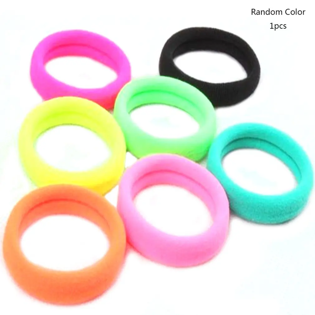 Яркие цветные эластичные кольца резинка для волос ремень держатель Однотонные