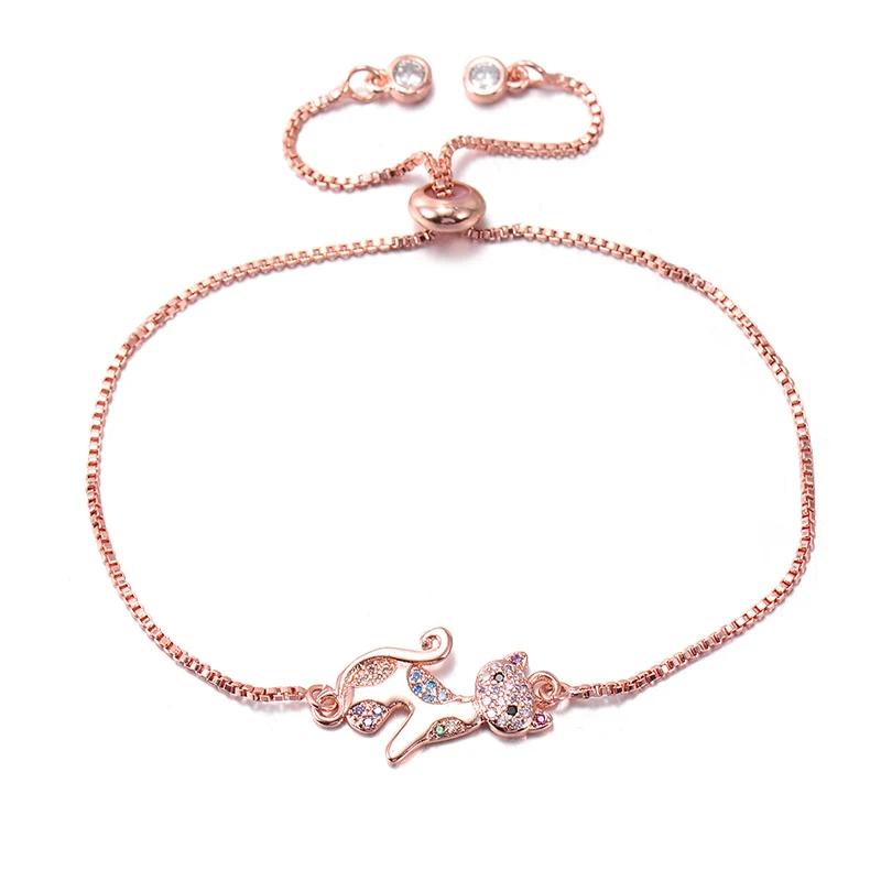 Изящный браслет Pipitree с подвеской в виде кошки женское Ювелирное Украшение