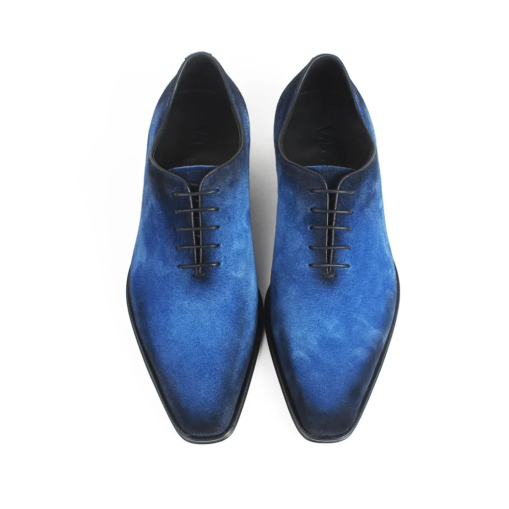 

VIKEDUO Cow Suede Oxford Shoes Classic Handmade Bespoke Men's Dress Shoes Patina Square Toe Flat Wedding Office Designer Zapato
