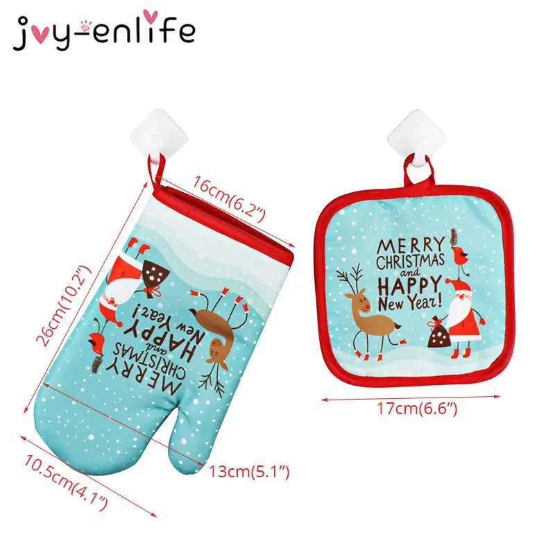 reindeer elk 2 шт./компл., Рождественская выпечка, анти-крутые перчатки, коврик для духовки, обеденного барбекю, кухонный коврик, новогодний, Navidad, украшение для рождественской вечеринки, принадлежности - Цвет: reindeer elk