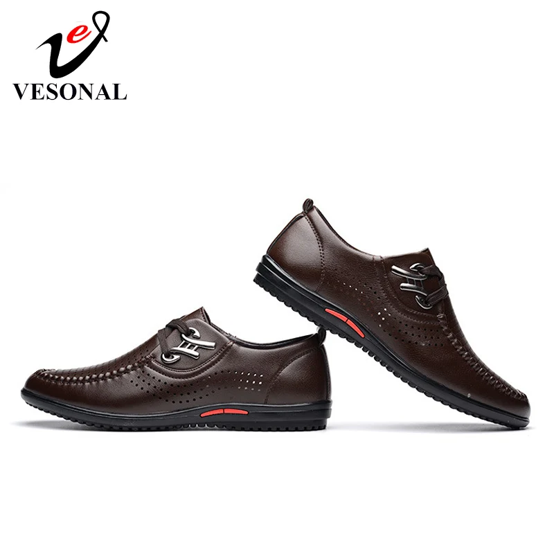 Мужские кроссовки из искусственной кожи vesonal Модные дышащие повседневные с