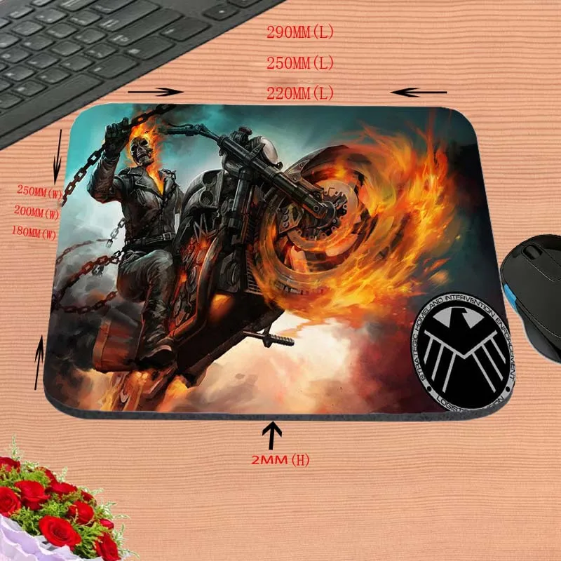 DIY сжигающие мотоциклы, Офисный Компьютерный коврик для мышки для ноутбука для подушки противоскользящая прямоугольная резиновая игра, украшение стола - Цвет: 250mmx290mmx2mm