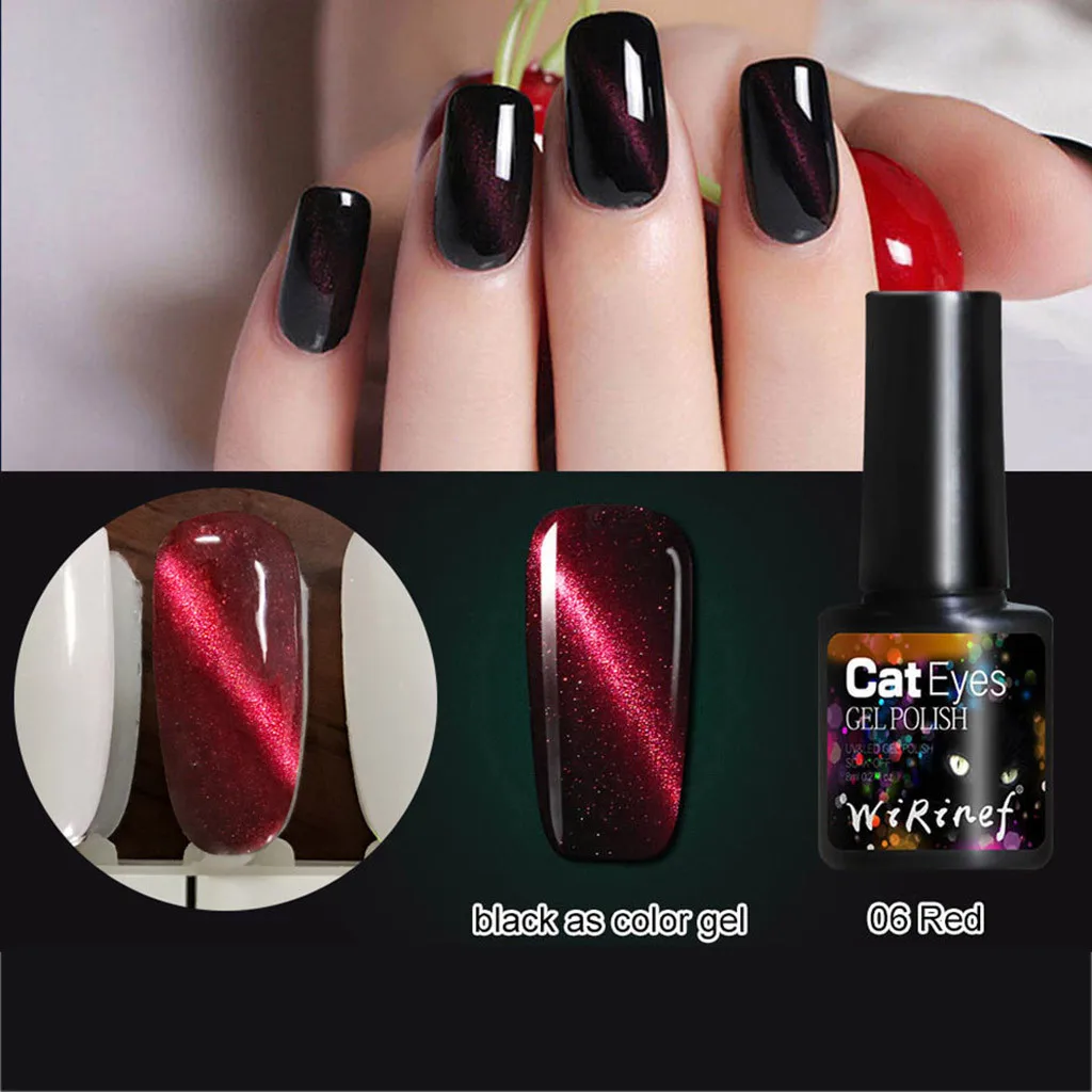 Holographic Glitter Magnetic Gel Magnet Cat Eye Nails Polish Soak Off UV LED Varnish Nail Art Lacquer 8ml Semi Permanent LD | Красота и
