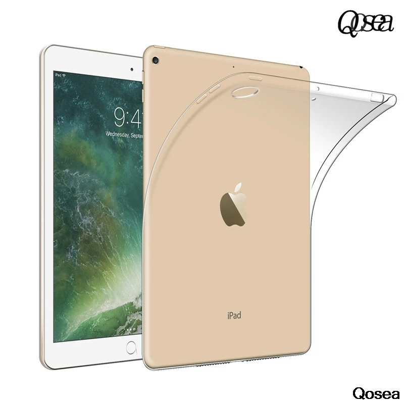 Qosea NEW For Apple i Pad Pro 9.7&quotCase Anti-Knock Silicone Soft TPU luxury 12.9&quotTransparent Protective Cover Coque |