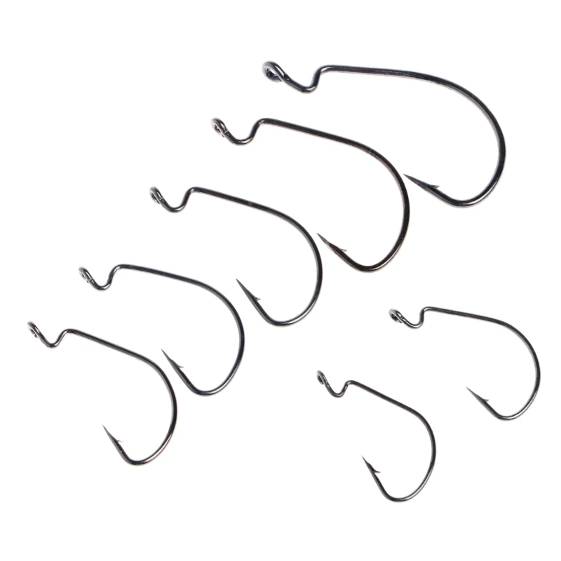 20Pcs Fishing Black Bait Crank Hook Soft Lure High Carbon Steel Tackle Fishhooks 10166 | Спорт и развлечения