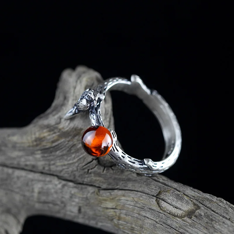 Иероглиф серебряных ювелирных изделий Zuyin дизайн Мэтт сеико открытое серебряное