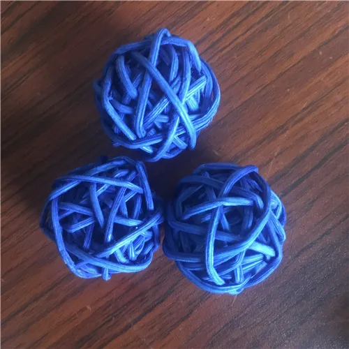 Royal blue Смешанные 3 см/4 см/5 см 25 шт Круглые Ротанговые шары Sepak Takraw для рождества, дня рождения, вечеринки и дома, украшения для свадебной вечеринки - Цвет: Royal blue