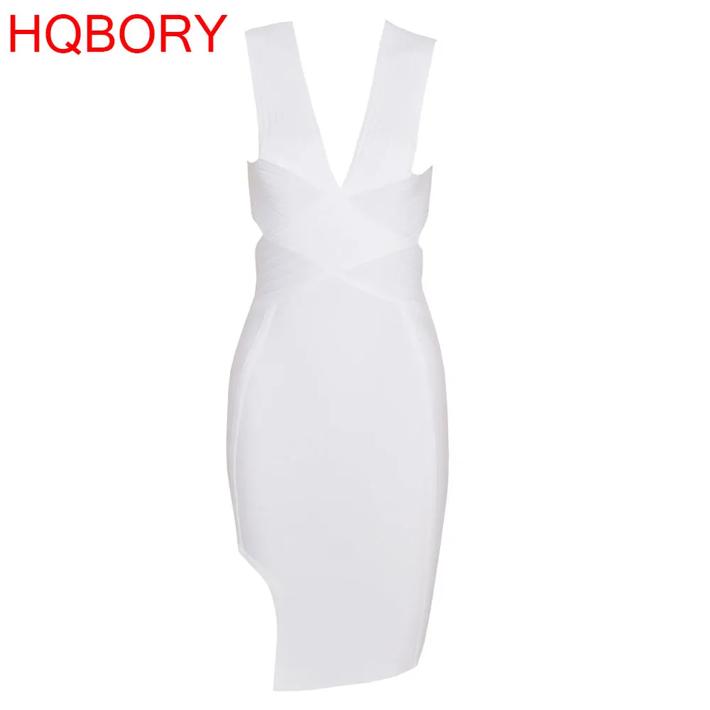 Женское облегающее платье до колен белое без рукавов с открытой спиной и