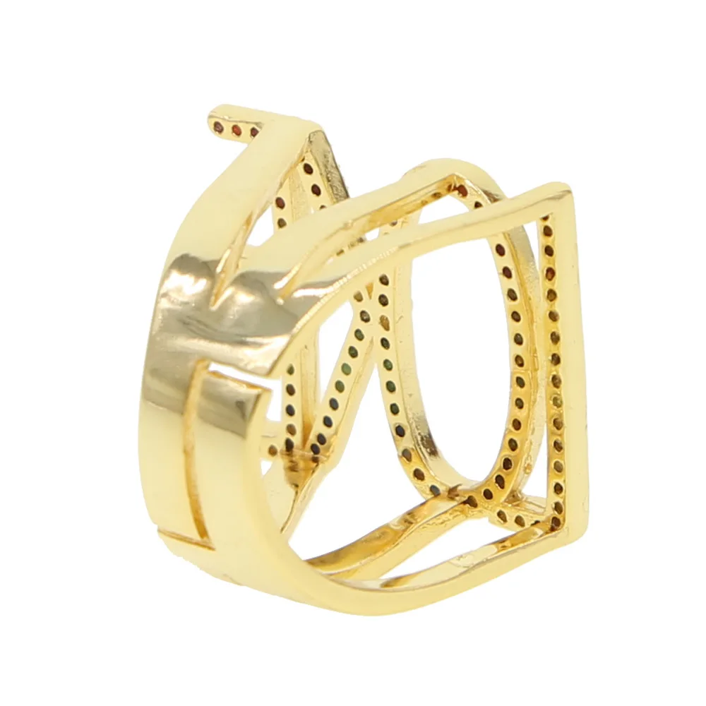 Подарок на день Святого Валентина красочное украшенное фианитом Радужное