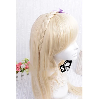 Only wig Аниме супер Danganronpa 2: Sayonara Zetsubo Gakuen Sonia Nevermind Косплей костюмы и парик Хэллоуин для женщин на заказ - Цвет: Only wig