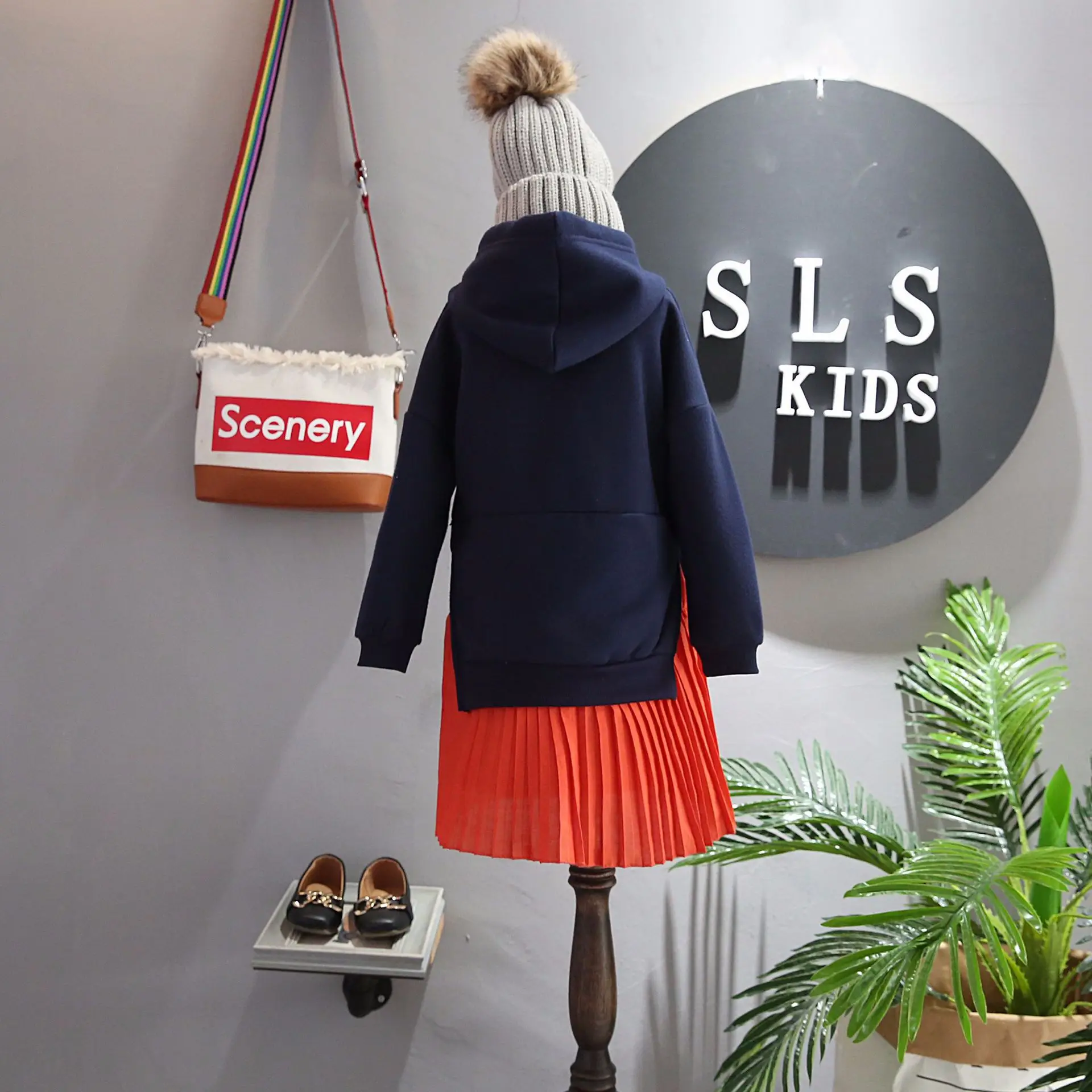 Teenage Girls Long Sleeve Sweatershirt Dress 2017 Girl Autumn Winter Dresses Cotton Knitted Pattern Children Clothes | Детская одежда и