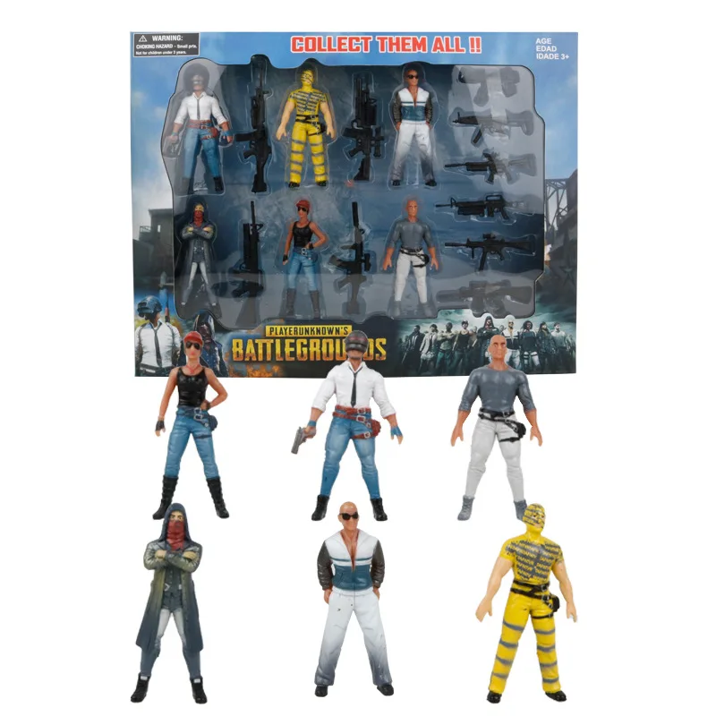 8 шт./лот Playerunknown's Battlegrounds аниме фигурка игрушка мультфильм PUBG есть курица