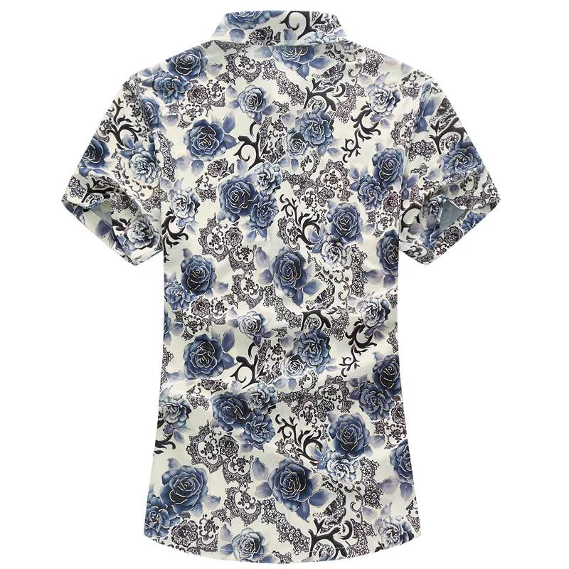 Цветочная гавайская рубашка PLYHUNY мужская летняя новая модная повседневная с
