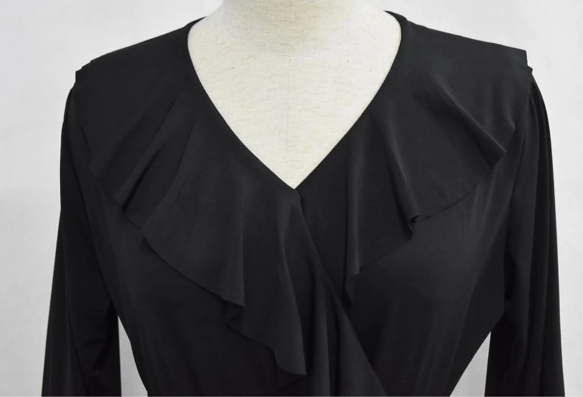 8XL Большие размеры для взрослых Повседневное вечернее платье с оборками