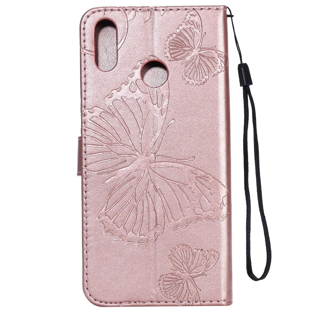 Кожаный чехол для Huawei Y6 2019 Prime Y 6 Y6Prime MRD-LX1 MRD-LX1F 3D Бабочка флип кошелек телефона |