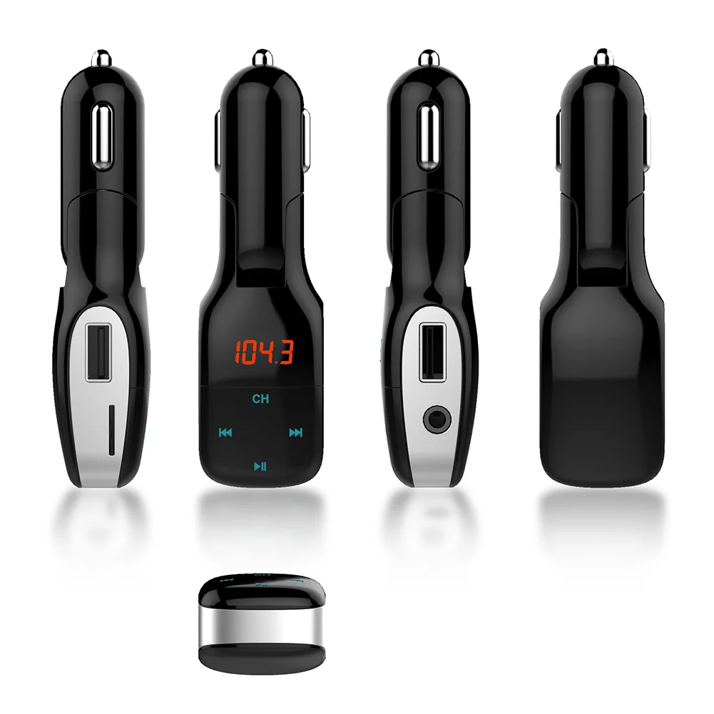 Цифровой беспроводной 3 5 мм Aux Bluetooth двойной USB адаптер fm передатчик Радио MP3 плеер