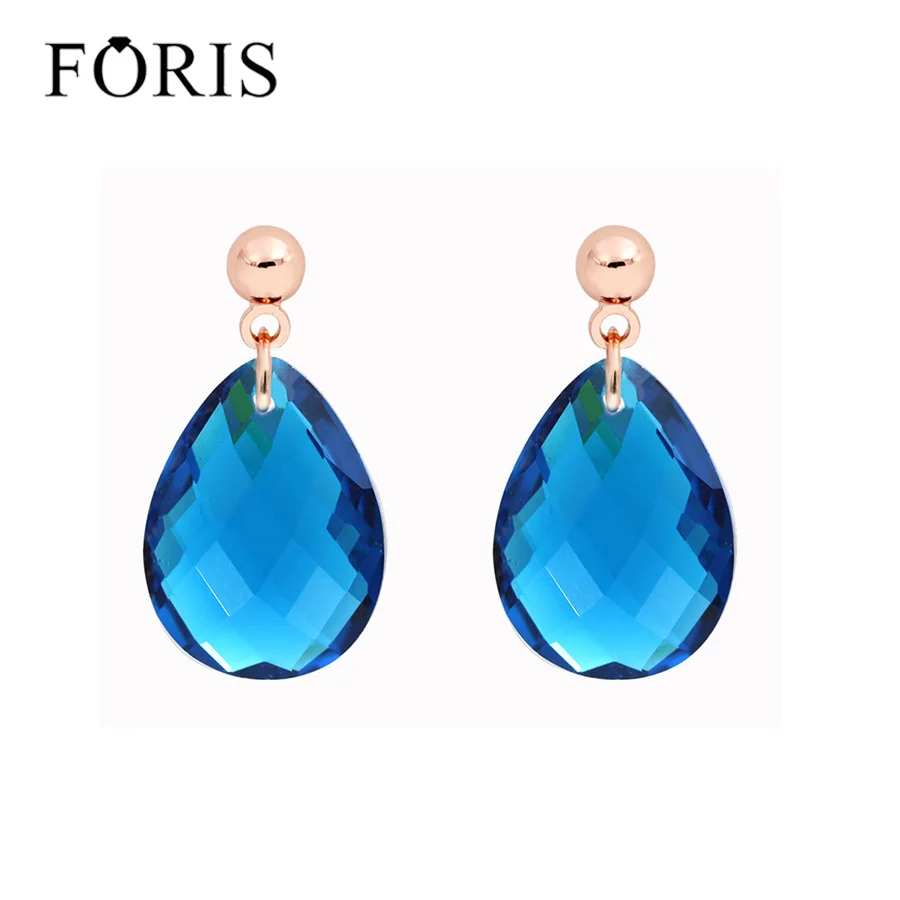 Брендовые украшения FORIS 7 цветов великолепные красивые серьги из розового золота