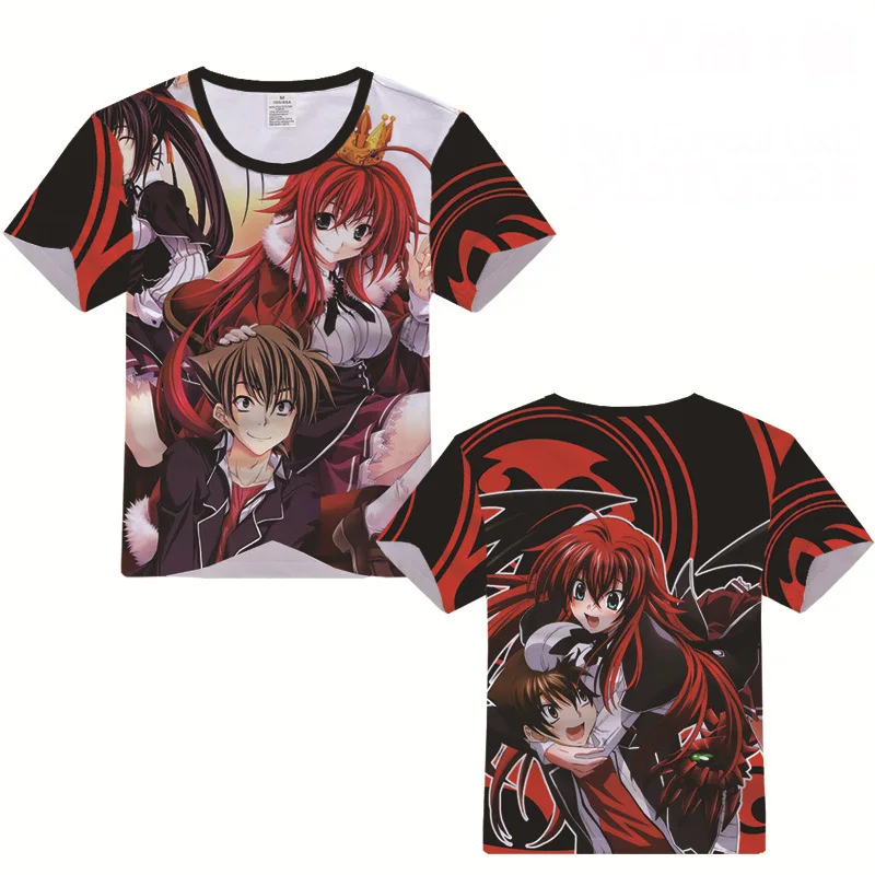 Высокая школа DXD Himejima Akeno hyoudou иссеи 3D печатных футболка Косплей Костюм мужской женская Повседневная футболка короткий рукав футболки для девочек