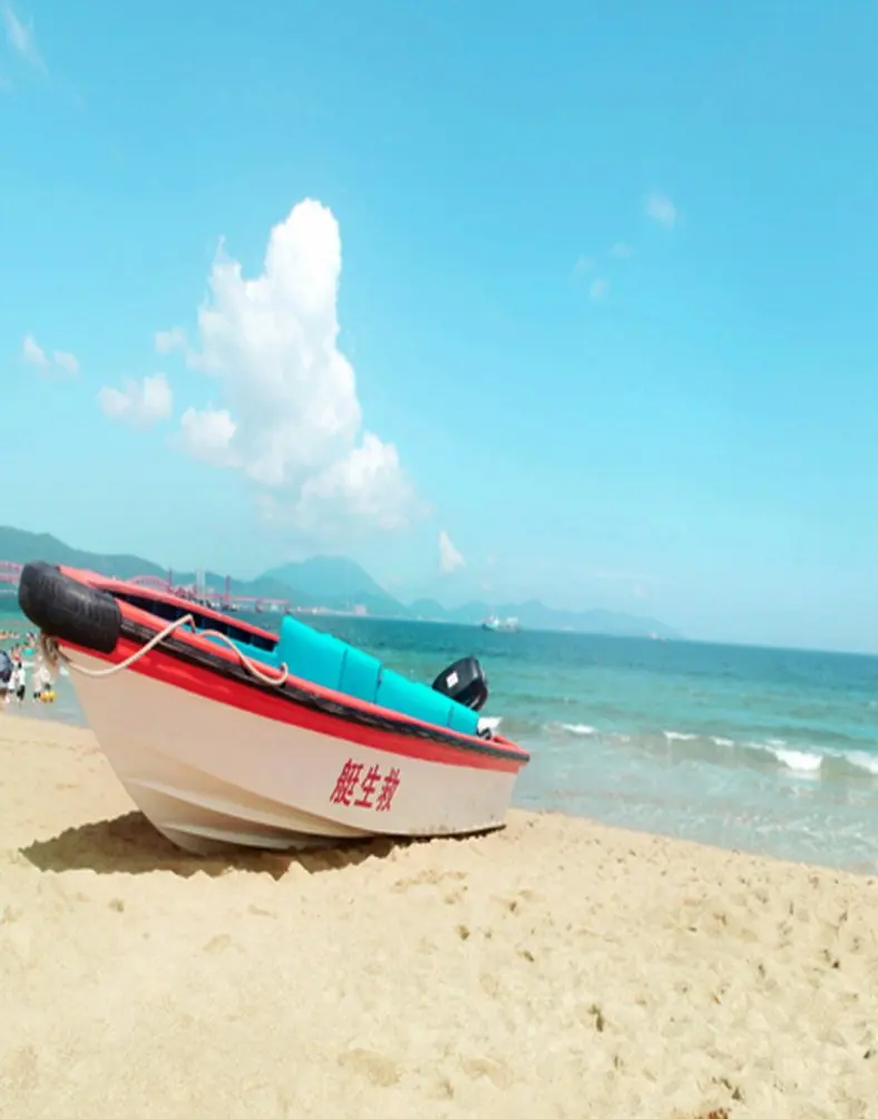 Фон для фотосъемки с изображением голубого моря пляжа лодки 5 х7 футов