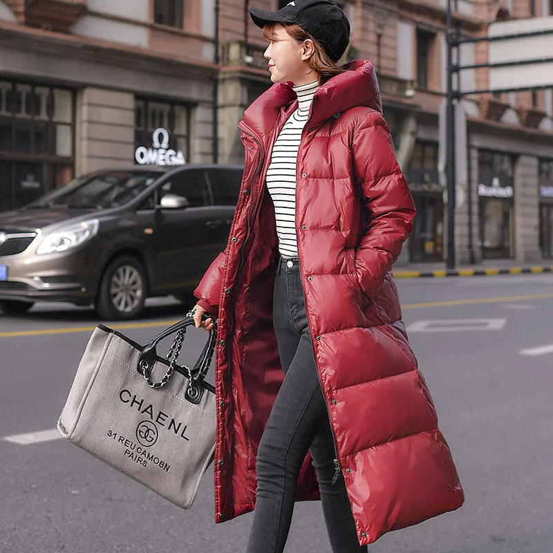 

KMETRAM Women's Down Jacket Winter Jacket Women Clothes 2020 Korean Hooded Long Coat Female Puffer Jackets Parka Mujer MY3290