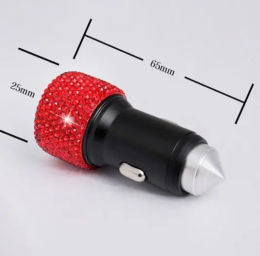 2 в 1 двойной USB порт быстрая зарядка автомобильное зарядное устройство молоток