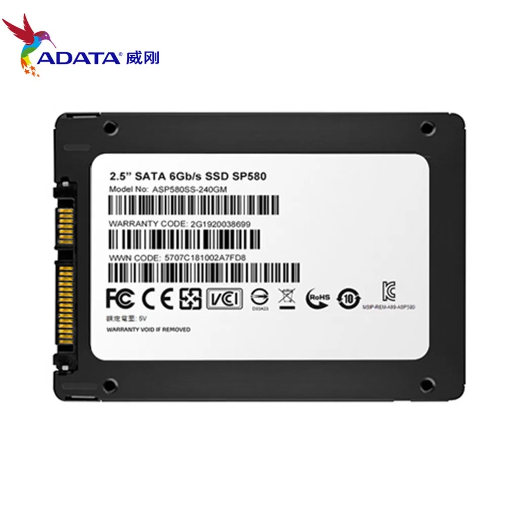 Внутренний твердотельный Накопитель ADATA SP580 120 ГБ 240 480 SATA3 2 5 дюйма жесткий диск для