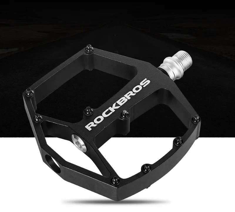 ROCKBROS, алюминиевый сплав, Ультралегкая велосипедная педаль BMX, велосипедная педаль, плоская, герметичная, 3 подшипника, велосипедные педали, дорожные, горные, велосипедные части