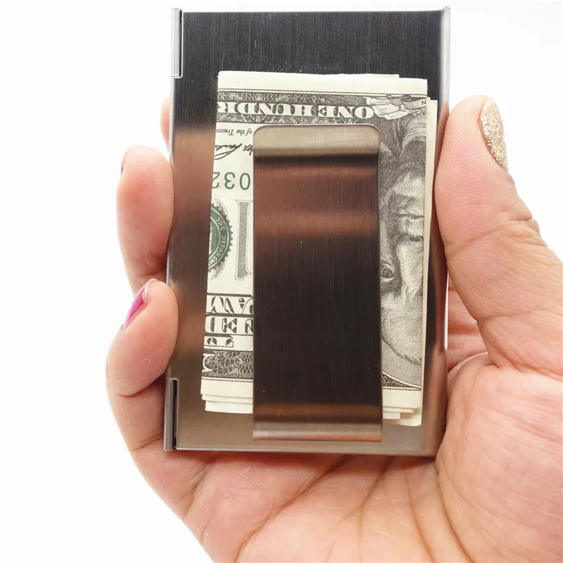 Чехол для визиток из нержавеющей стали карт унисекс зажим денег | Багаж и сумки