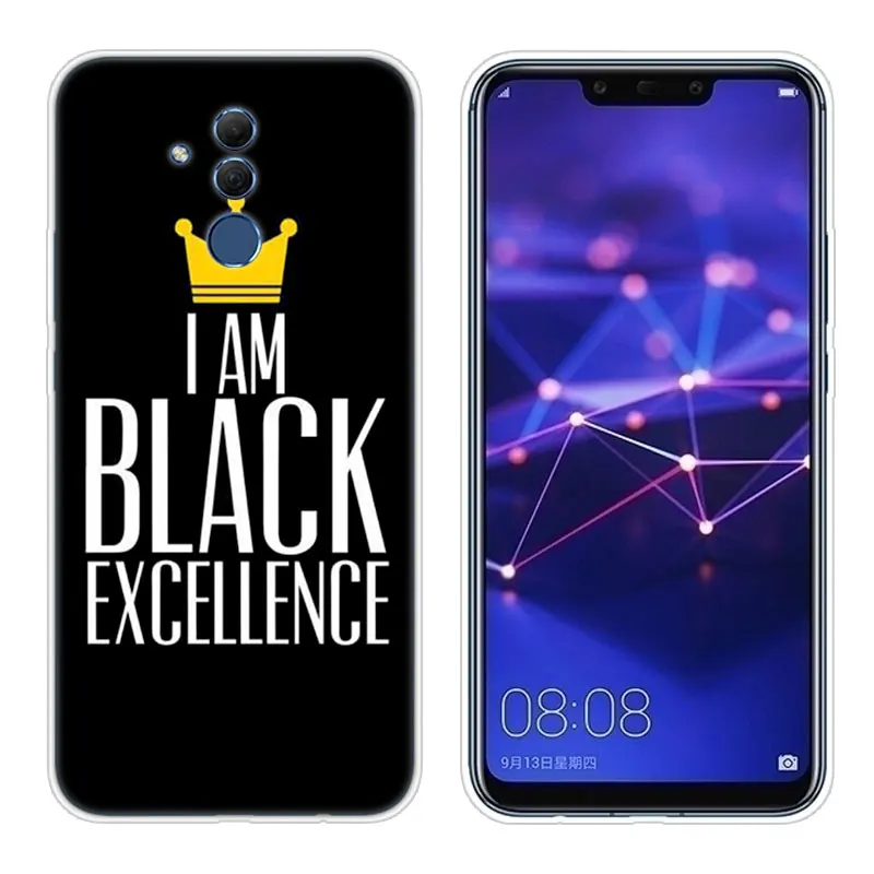 Hot 2bunz Melanin Poppin Aba Silicone Case for Huawei Mate 10 20 Lite Pro Y7 Y9 Prime 2019 Y5 Y6 2018 2017 Cover | Мобильные