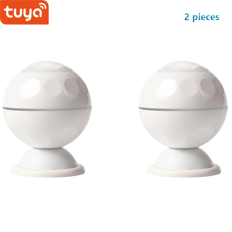 2 pieces Tuya умный дом безопасности wifi PIR сенсор с магнитным кронштейном для умной жизни бесплатное приложение совместимо - Комплект: 2 pieces
