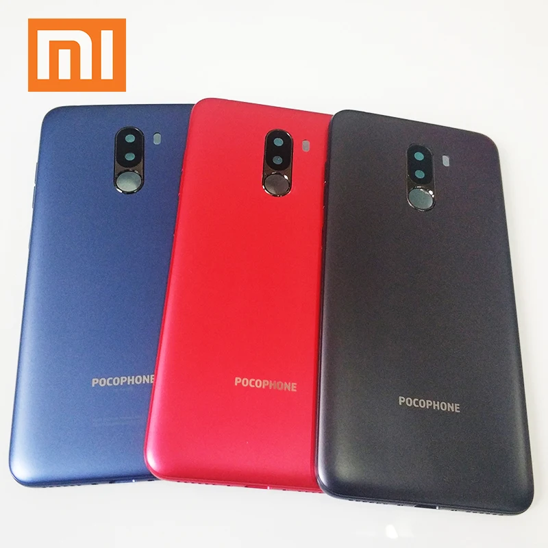 Xiaomi POCOPHONE F1 задняя крышка Задняя Дверь Корпус чехол крышка батареи с ключ для боковой кнопки объектив камеры для Xiaomi Poco F1