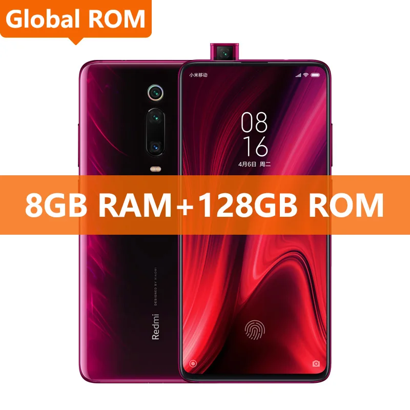 8GB 128GB Red Xiaomi Redmi K20 Pro 8 Гб 128 ГБ восьмиядерный смартфон Snapdragon 855 с глобальной ПЗУ 6,3" AMOLED камера 48 МП 4000 мАч телефон nfc - Цвет: 8GB 128GB Red