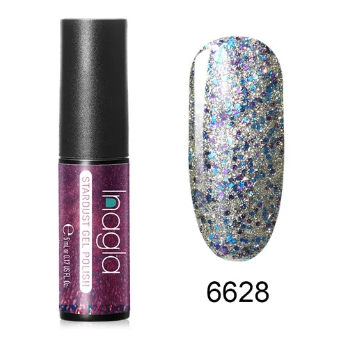 Inagla Starry Series Nail Polish 5ml Red Gold Blue Soak Off UV Gel Polish Glue Lacquer Manicure Nail Art Varnish Tool - Цвет: 6628