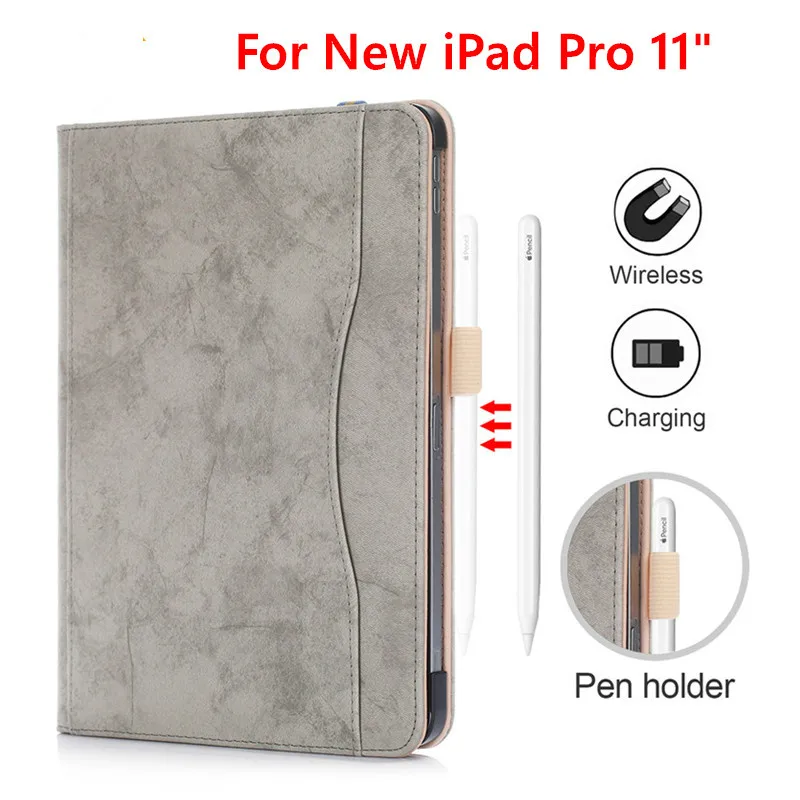 Складной чехол подставка из искусственной кожи для IPad Pro 11 2018 планшета нового
