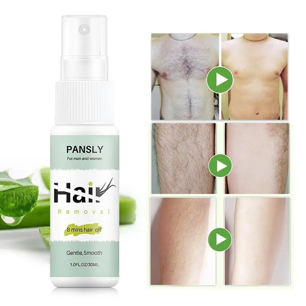 

Pansly 8 mins Hair off Hair Removal Cream Face Body Hair Depilatory Beard Bikini Legs Armpit 30ml Painless Hair Remover Spray