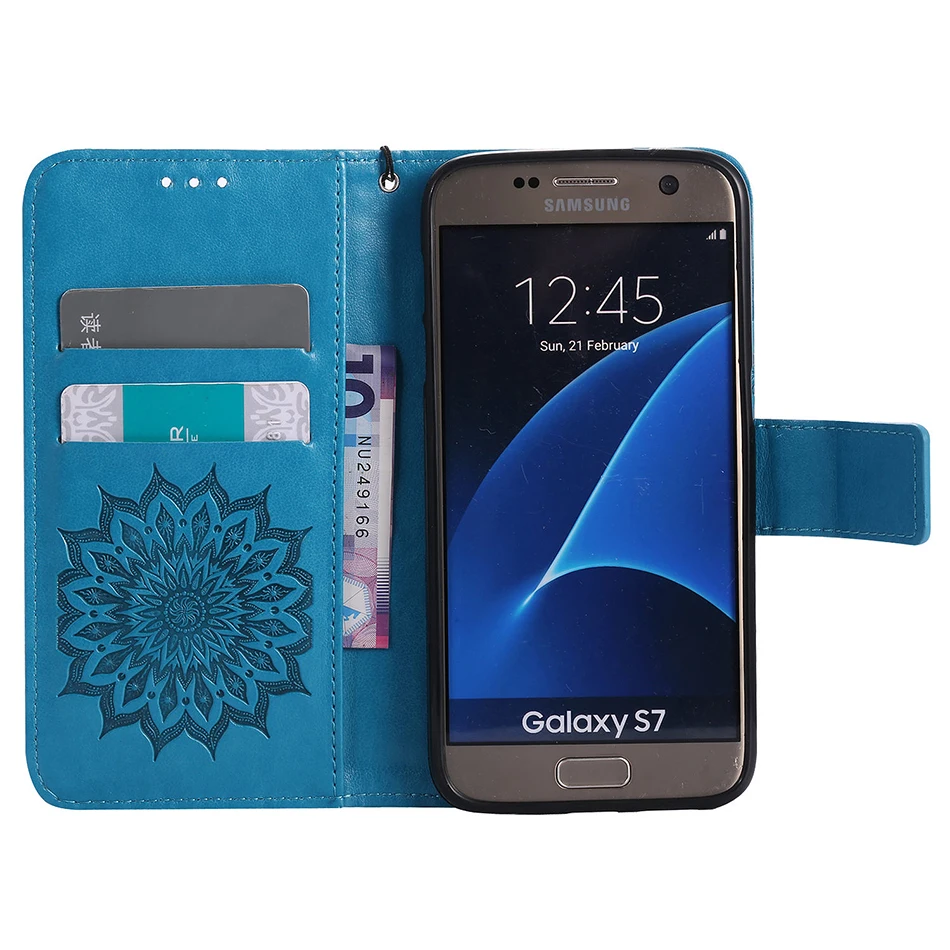 Чехол для A5 A3 J1 J3 J5 2016 2017 Prime роскошный откидной бумажник чехол накладка с