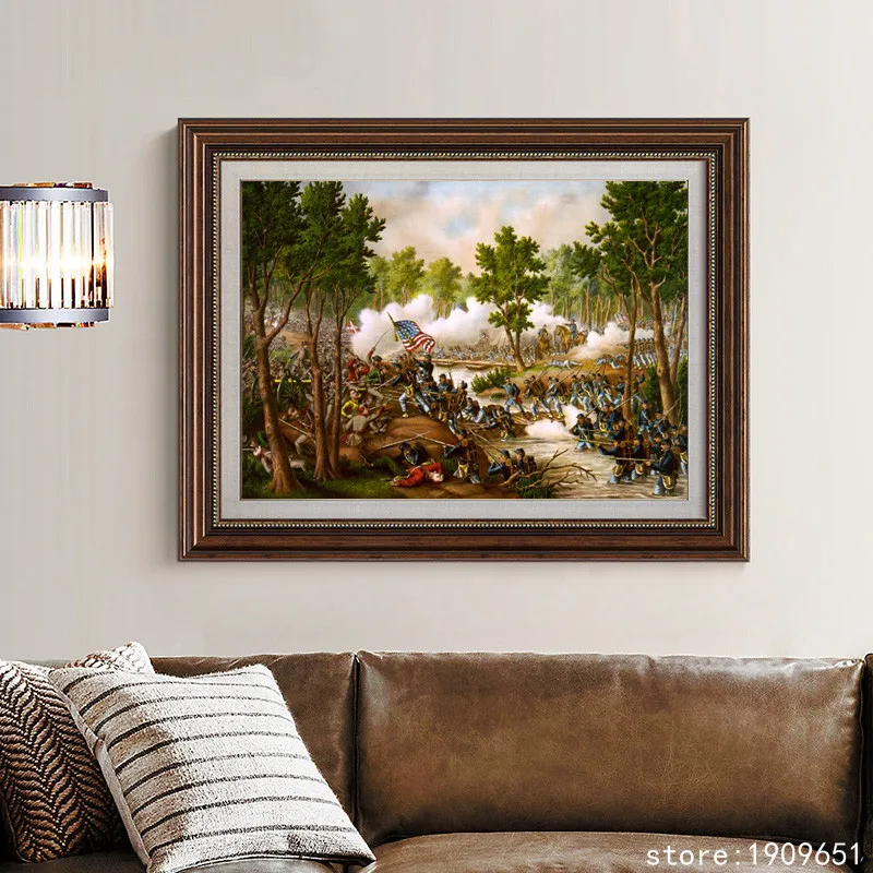 Без рамки классический Лес Дерево Люди Пейзаж холст печать картина маслом