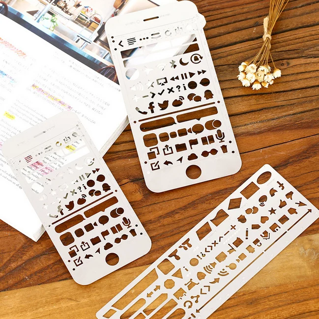 Креативный телефон 6/6s Plus веб UI вырезные трафареты для рисования металлическая