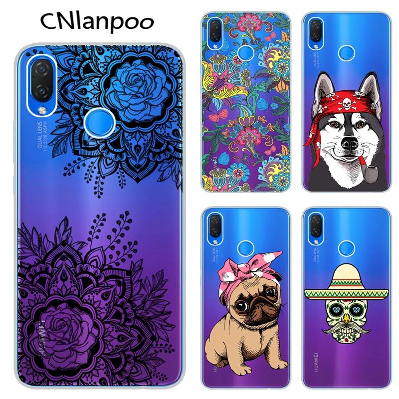 For Huawei P Smart Plus Case 6.3 Inch Colorful Cartoon Printing Phone Back Cover Fundas Smart+ INE-LX1 |
