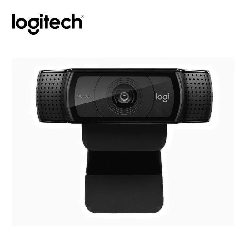 Черный Производитель отремонтированный(б/у): logitech C920 видео запись Авто фокус веб-камера с 2 встроенными микрофоном Logi Full HD 1080P - Цвет: Черный