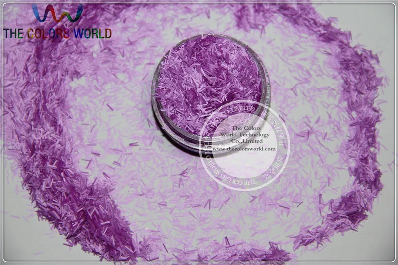 

BN-3 Strip short bar shape solvent resistant Neon Purple color Glitter for Nail Art and DIY supplies1pack=50g