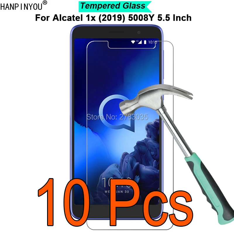 

10 Pcs/Lot For Alcatel 1x (2019) 5008Y 5.5" 9H Hardness 2.5D Ultra-thin Toughened Tempered Glass Film Screen Protector Guard
