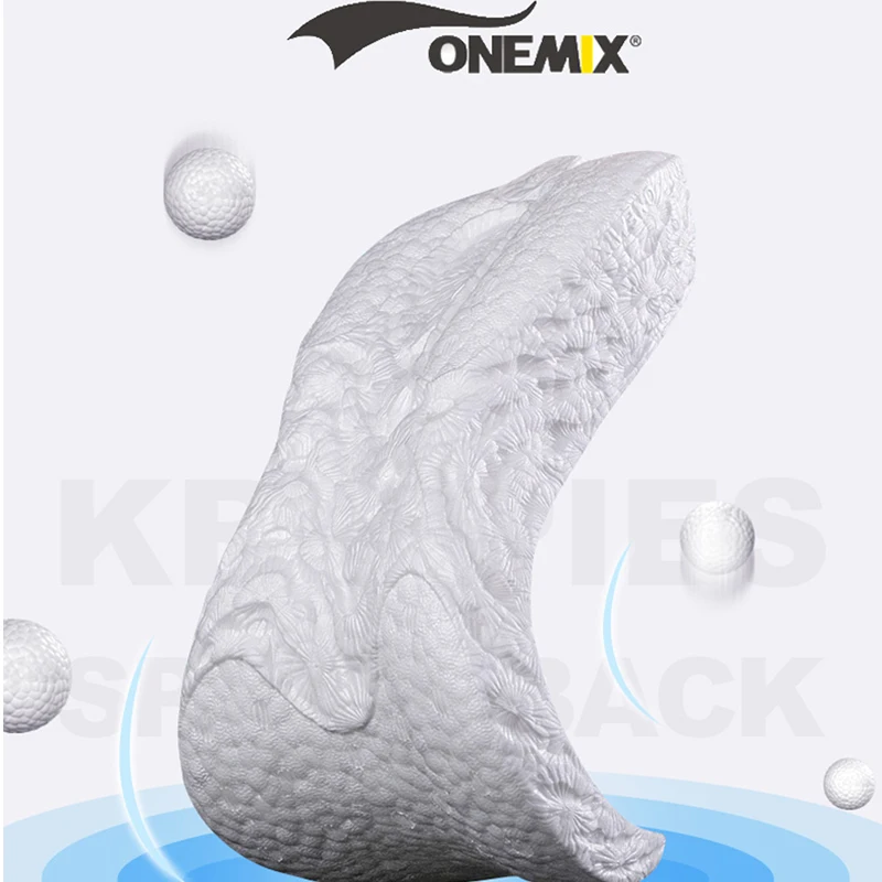 ONEMIX Energy Black Sports Men's Breathable Rebound Casual Light Mesh Outdoor Gym Cushion Running Shoes Walking Trainer Sneakers | Спорт и