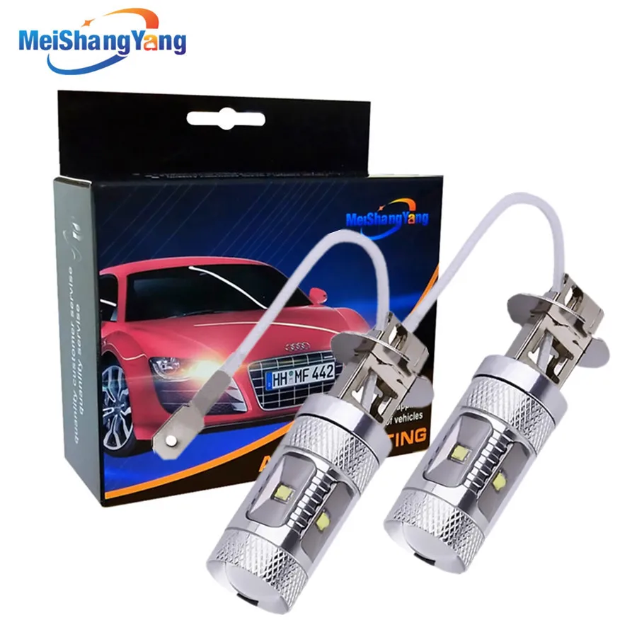 

2pcs H3 Led Bulb 30W Cree Chip car light 6000K White High Power Car Fog Light Running Light Bulb auto parking 12V