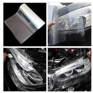 

Прозрачная тонировка для автомобильной фары, виниловая пленка, наклейка для верхнего слоя, 100x30 см