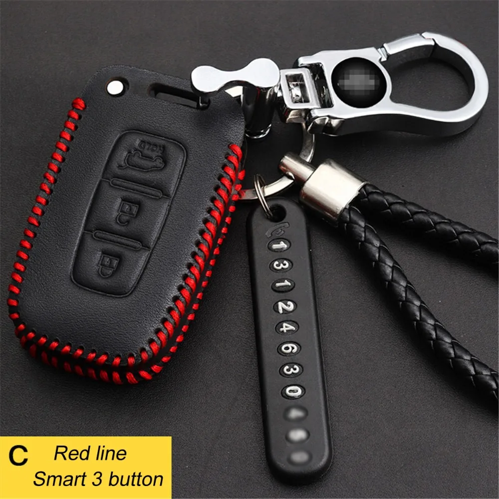 Кожаный чехол для автомобильного ключа KIA Rio 3 K2 K3 K4 K5 SportageR Sportage Sorento Soul Cerato Carens KX