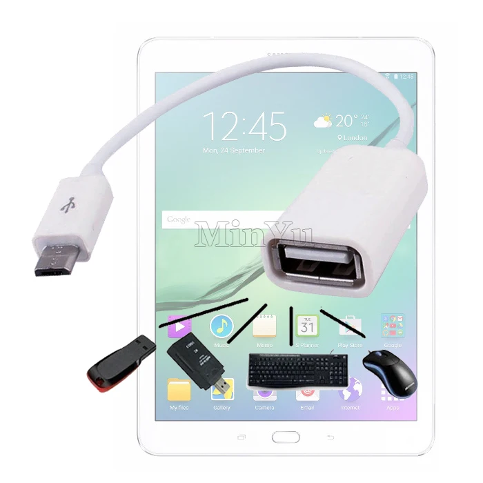 Адаптер Micro USB OTG на 2 0 для Samsung Galaxy Tab A 8 2019 T297 T295 S2 9 7 T710 T810 T350 T355 T550 T560 T580|usb 2.0 adapter|to