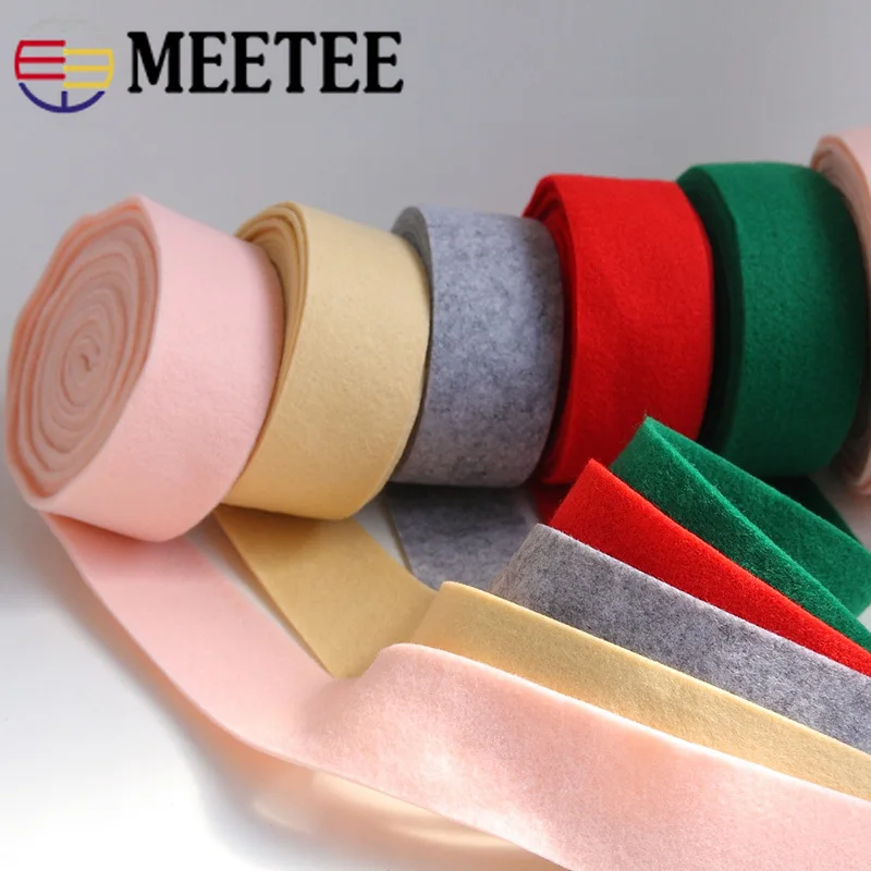 Meetee 1 рулон = 5 ярдов 25/30/50 мм шерстяная войлочная тесьма Подарочная елка бант лента