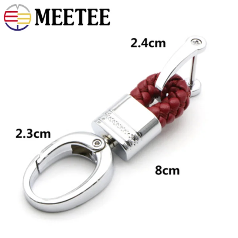 Meetee 2 шт. плетеный Канат металлический брелок пряжки DIY модная подвеска ручной